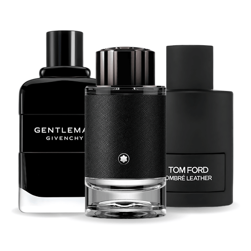 Conjunto de 3 perfumes Tom Ford Ombre Leather, Givenchy Gentleman, Montblanc Explorer 100ml